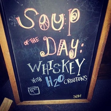 Soup of the day whiskey with H2O croutons.jpg