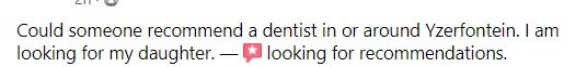 Could someone recommend a dentist.jpg